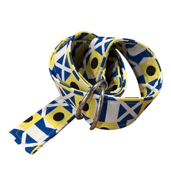 Preppy Pimp Ribbon yellow and blue belt - Picture 4 of 4